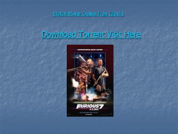 Watch Fast and Furious 7 Movie