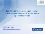 JSB Market Research: The TD-LTE Ecosystem: 2015 - 2020 - Infrastructure, Devices, Subscriptions & Operator Revenue