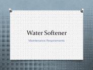 Caring for a Home Water Softener System