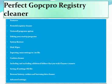 Gopcpro-2015 Registry Cleaner