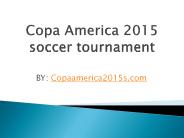 Copa America 2015 Soccer Tournament