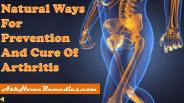 Natural Ways For Prevention And Cure Of Arthritis