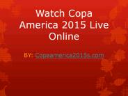 Watch Copa America 2015 online