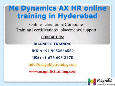 ms dynamics ax hr online training in uk
