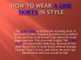 How to wear A line skirts in style PowerPoint PPT Presentation