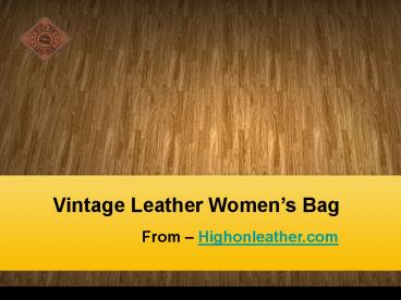 Handmade Leather Crossbody Bag