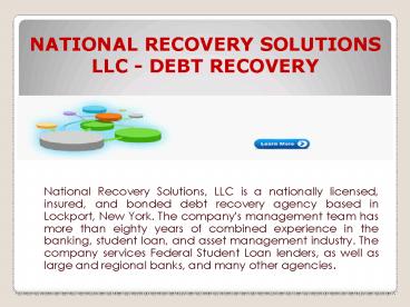 National Recovery Solutions LLC