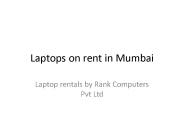 why not to hire laptops on rent?