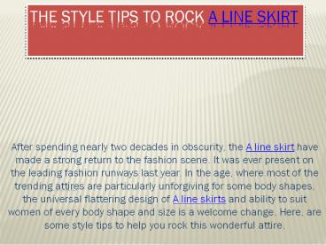 The style tips to rock A line skirt (1)