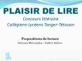 PLAISIR DE LIRE Concours litt PowerPoint PPT Presentation