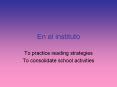 En el instituto PowerPoint PPT Presentation