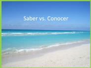 Saber vs. Conocer