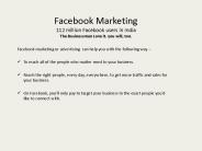 Facebook advertising professional services from delhi (4page ppt)