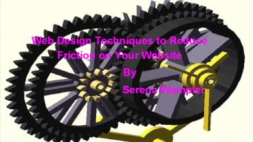 Web Design techniques to reduce friction on your website