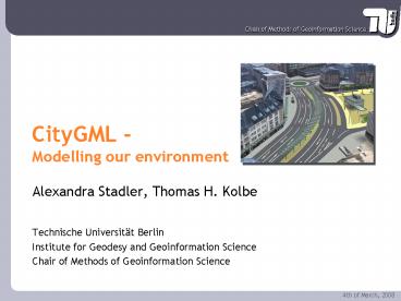 CityGML - Modelling our environment