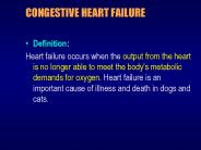 CONGESTIVE HEART FAILURE