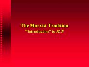 The Marxist Tradition 