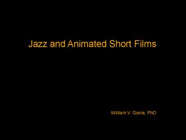 Jazz and Animated Short Films