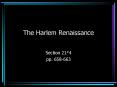 The Harlem Renaissance PowerPoint PPT Presentation