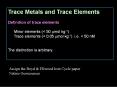 Trace Metals and Trace Elements PowerPoint PPT Presentation