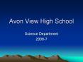 Avon View High School PowerPoint PPT Presentation
