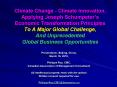 Climate Change - Climate Innovation, Applying Joseph Schumpeter PowerPoint PPT Presentation
