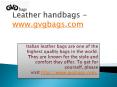 leather handbags - www.gvgbags.com (1) PowerPoint PPT Presentation