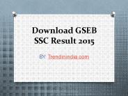 Download GSEB SSC Result 2015