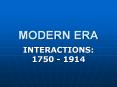 MODERN ERA PowerPoint PPT Presentation