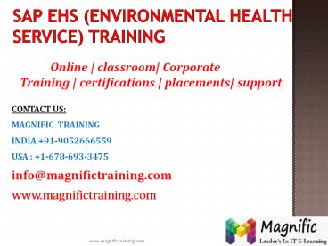 sap ehs online training in channai