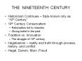 THE NINETEENTH CENTURY PowerPoint PPT Presentation
