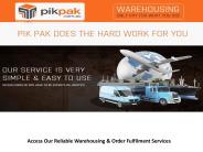 Warehousing and Distribution