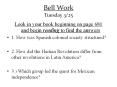 Bell Work Tuesday 3/25 PowerPoint PPT Presentation