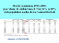 World population, 1900-2000:  poor share of total increased from 66% to 80% rich population doubled; poor almost fivefold PowerPoint PPT Presentation