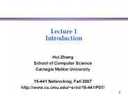 Lecture 1 Introduction
