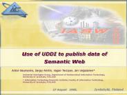 use of UDDI to publish data of semantic web