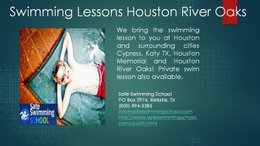 Swimming Lessons Classes Houston River Oaks