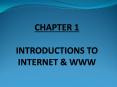 CHAPTER 1 INTRODUCTIONS TO INTERNET PowerPoint PPT Presentation