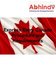 Express Entry Canada Procedure and Requirements