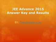 JEE Advance 2015 Answer Key and Results
