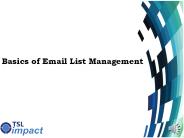 Email Listmanagement