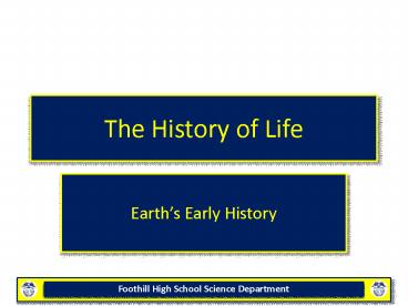 The History of Life