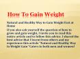 Natural and Healthy Way to Gain Weight Fast at Home PowerPoint PPT Presentation