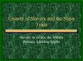 Growth of Slavery and the Slave Trade PowerPoint PPT Presentation