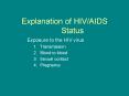 Explanation of HIV/AIDS Status PowerPoint PPT Presentation