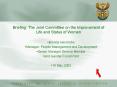 Briefing: The Joint Committee on the Improvement of Life and Status of Women PowerPoint PPT Presentation