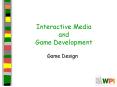 Interactive Media and Game Development PowerPoint PPT Presentation