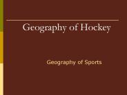Geography of Hockey
