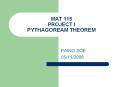 MAT 115 PROJECT I PYTHAGOREAM THEOREM PowerPoint PPT Presentation