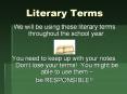 Literary Terms PowerPoint PPT Presentation